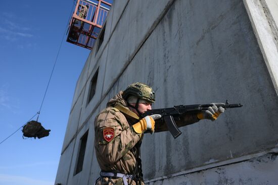 Russia National Guard Cadets Training