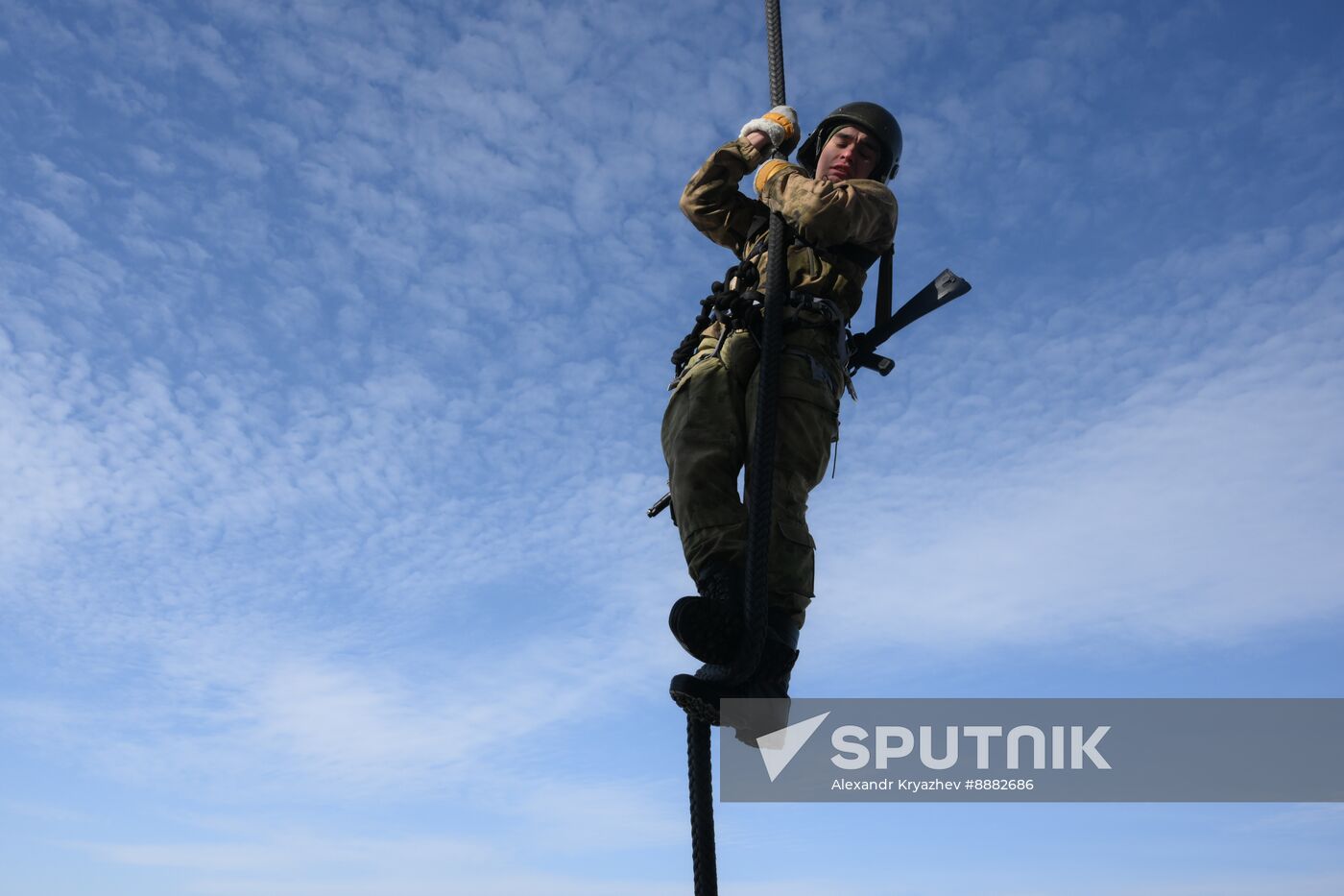 Russia National Guard Cadets Training