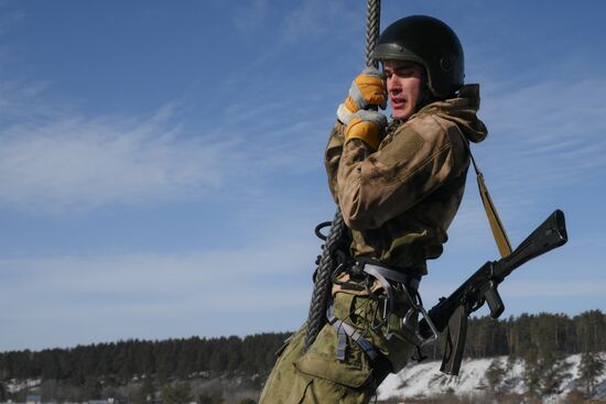 Russia National Guard Cadets Training