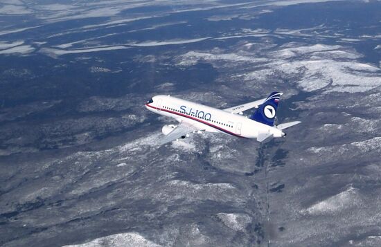 Russia New SSJ Passenger Jet Tests