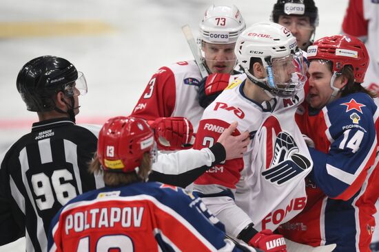 Russia Ice Hockey Kontinenal League CSKA - Lokomotiv