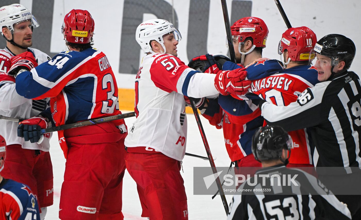 Russia Ice Hockey Kontinenal League CSKA - Lokomotiv