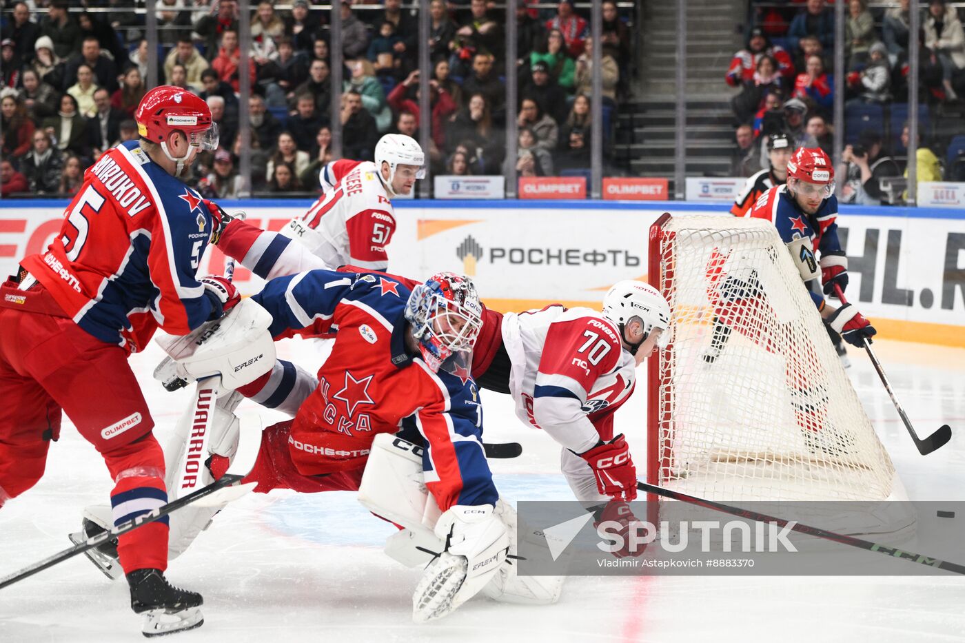 Russia Ice Hockey Kontinenal League CSKA - Lokomotiv