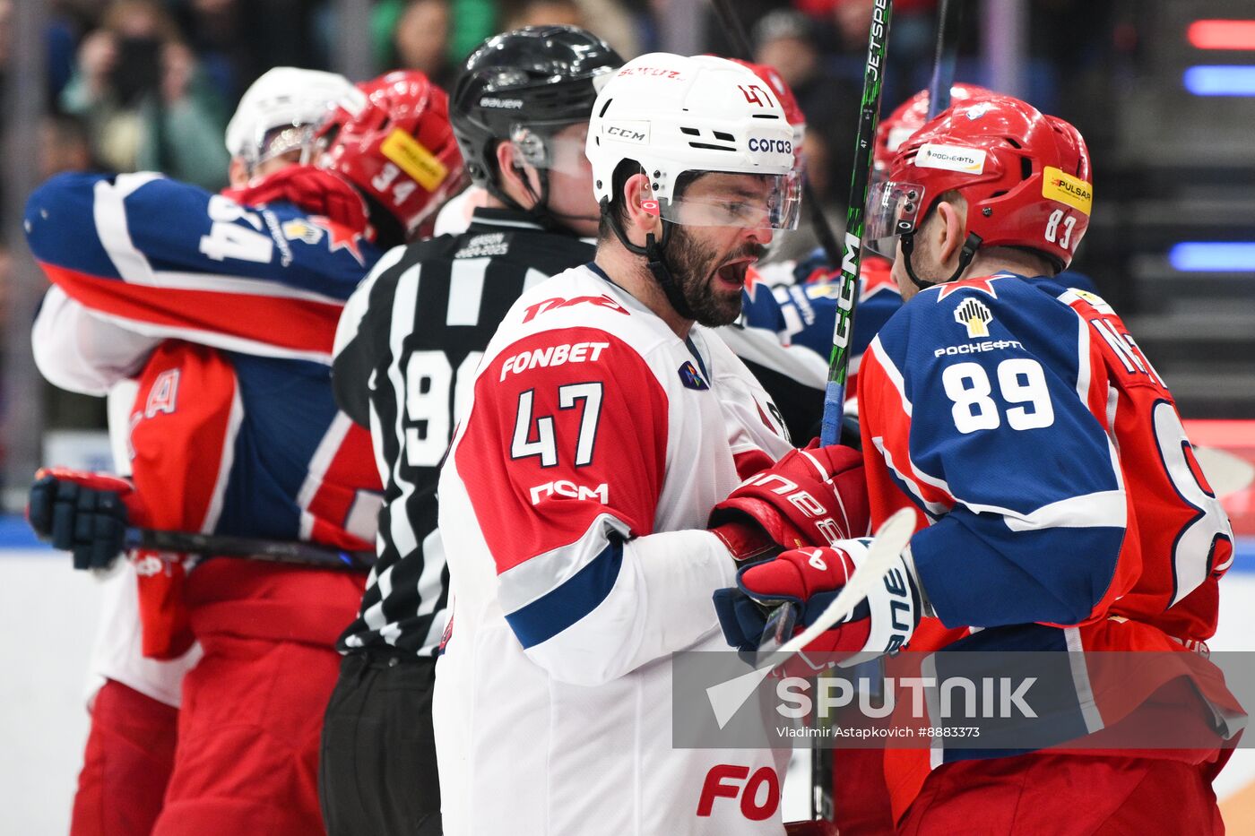Russia Ice Hockey Kontinenal League CSKA - Lokomotiv
