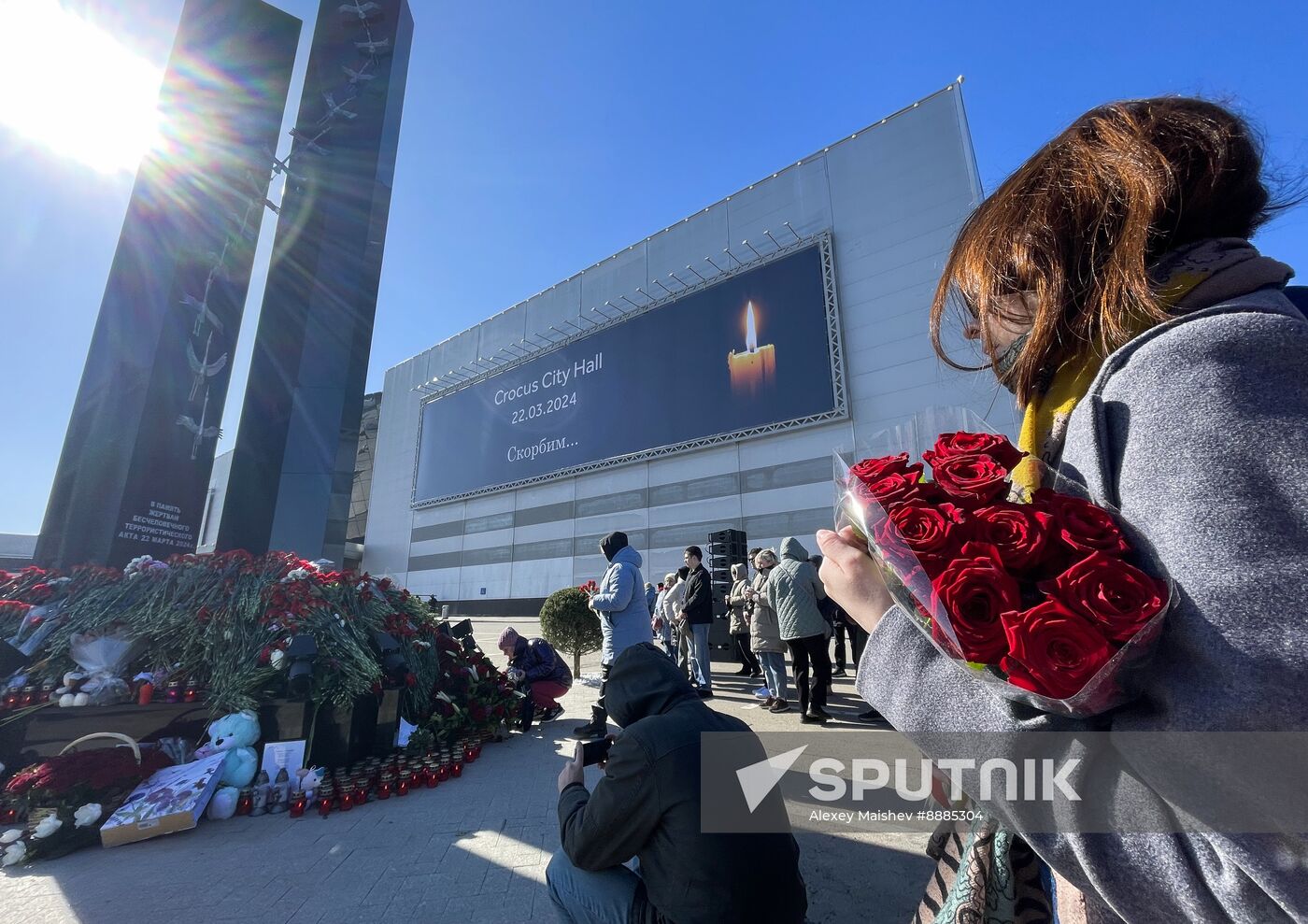 Russia Concert Hall Terrorist Attack Memorial
