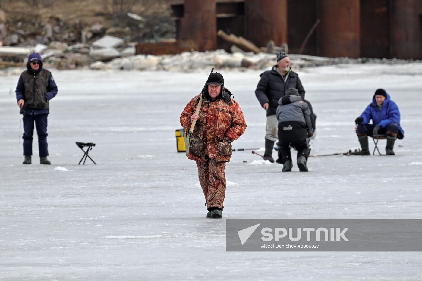 Russia Ice Fishing