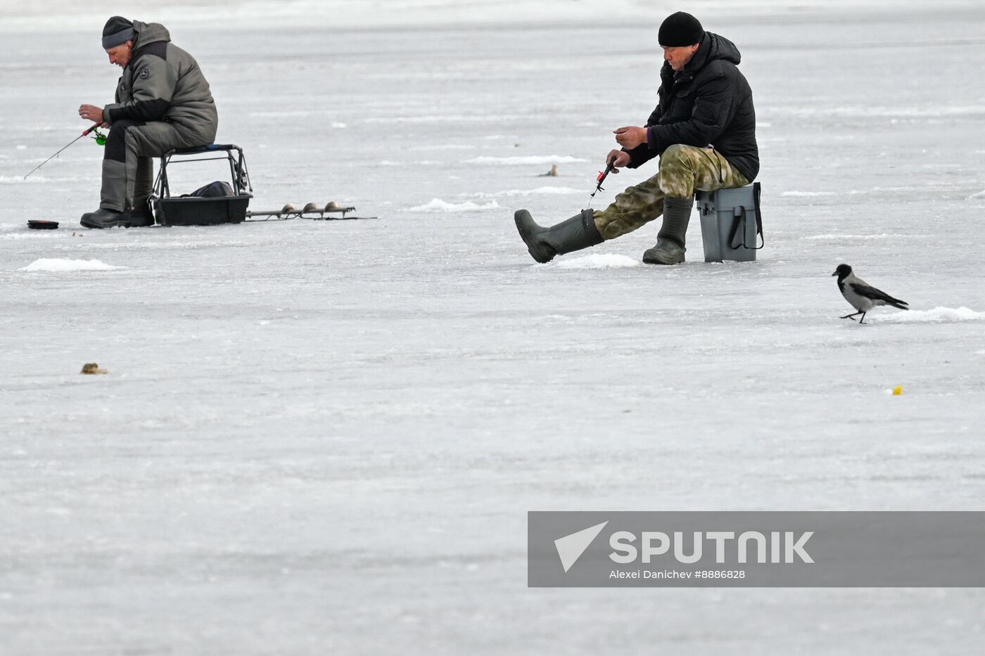 Russia Ice Fishing