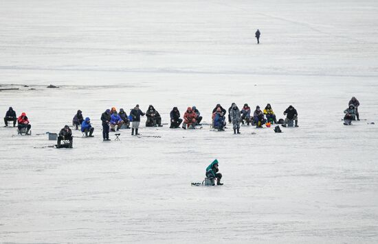 Russia Ice Fishing