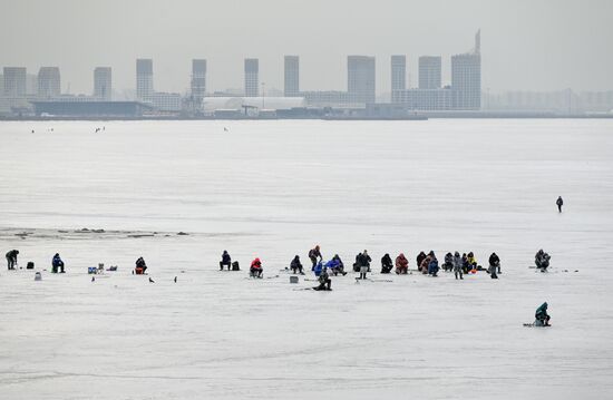 Russia Ice Fishing
