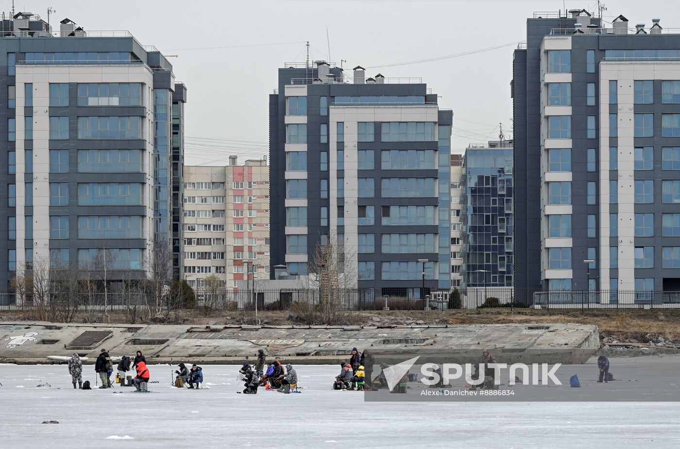 Russia Ice Fishing