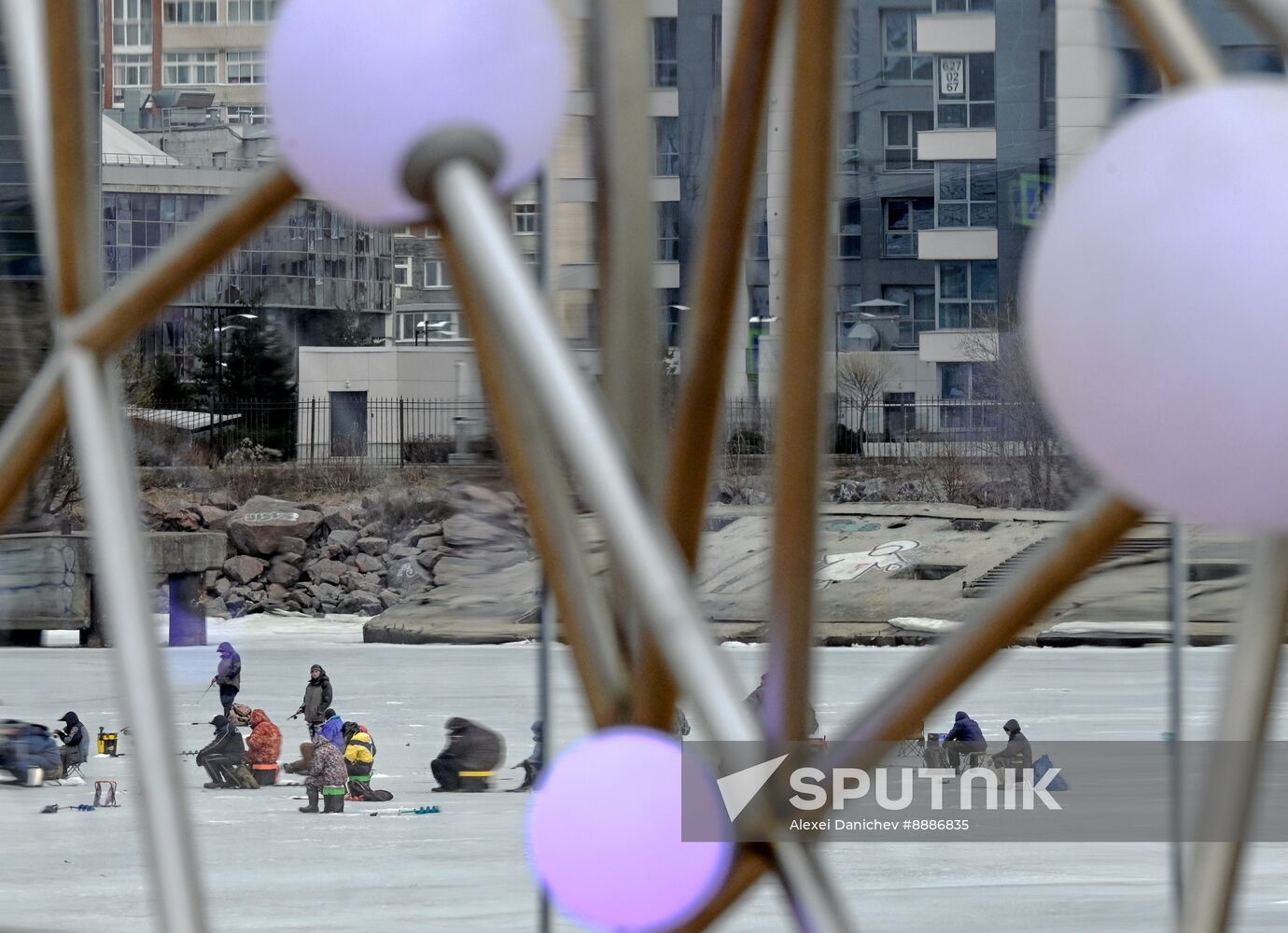 Russia Ice Fishing