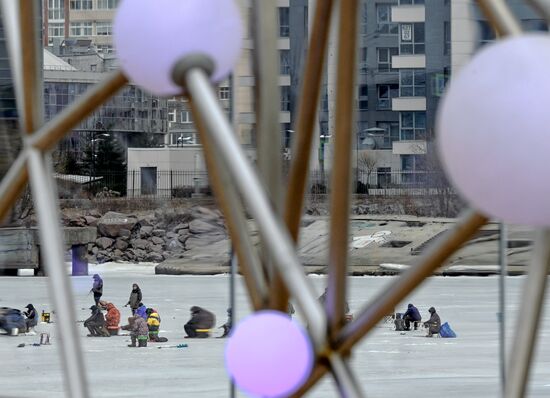 Russia Ice Fishing