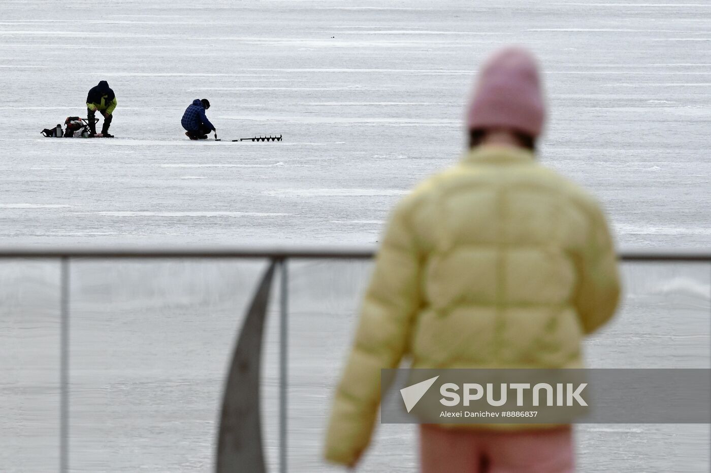 Russia Ice Fishing