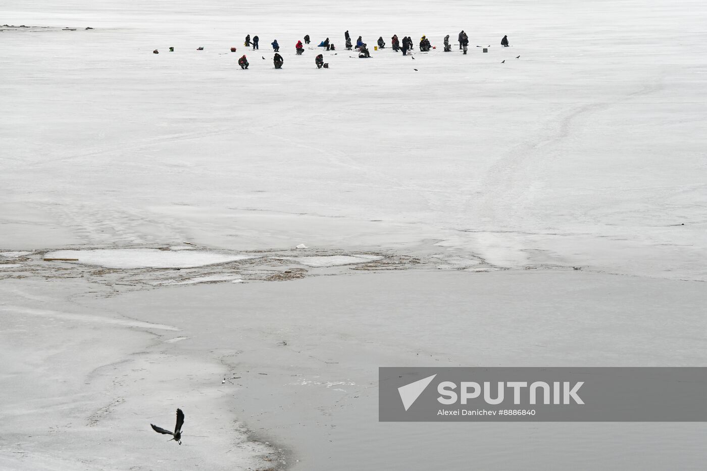 Russia Ice Fishing