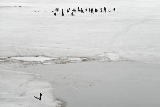 Russia Ice Fishing