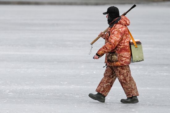 Russia Ice Fishing