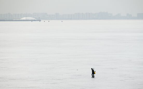 Russia Ice Fishing