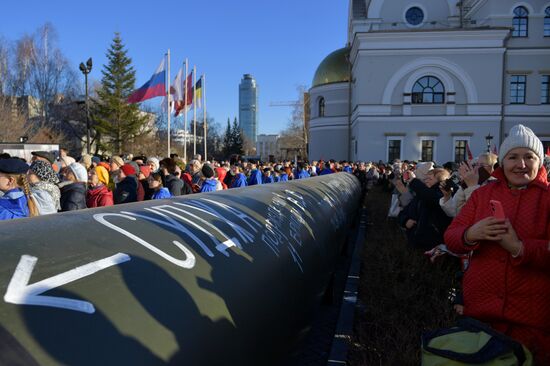 Russia Ukraine Kursk Attack Gas Pipe Exhibition