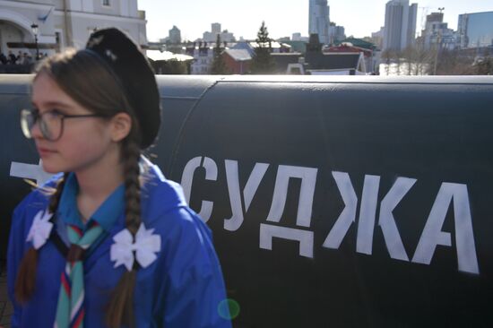 Russia Ukraine Kursk Attack Gas Pipe Exhibition