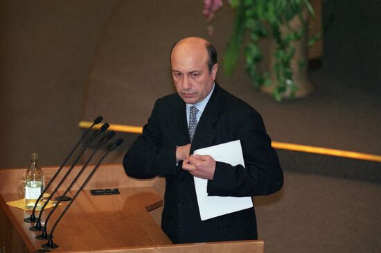 Russian Foreign Minister Igor Ivanov in State Duma