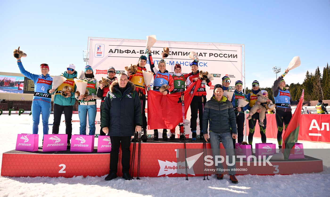 Russia Biathlon Championships Women Relay
