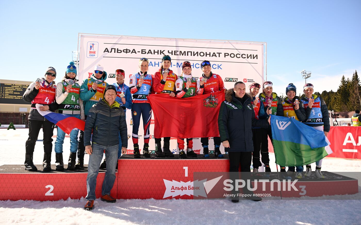 Russia Biathlon Championships Women Relay