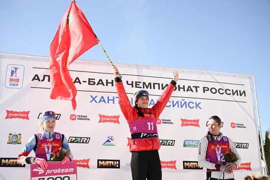 Russia Biathlon Championships Women Mass Start