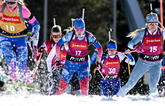 Russia Biathlon Championships Women Mass Start