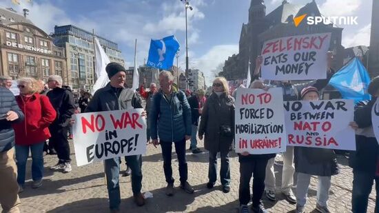Dozens of people have taken part in a demonstration in Amsterdam