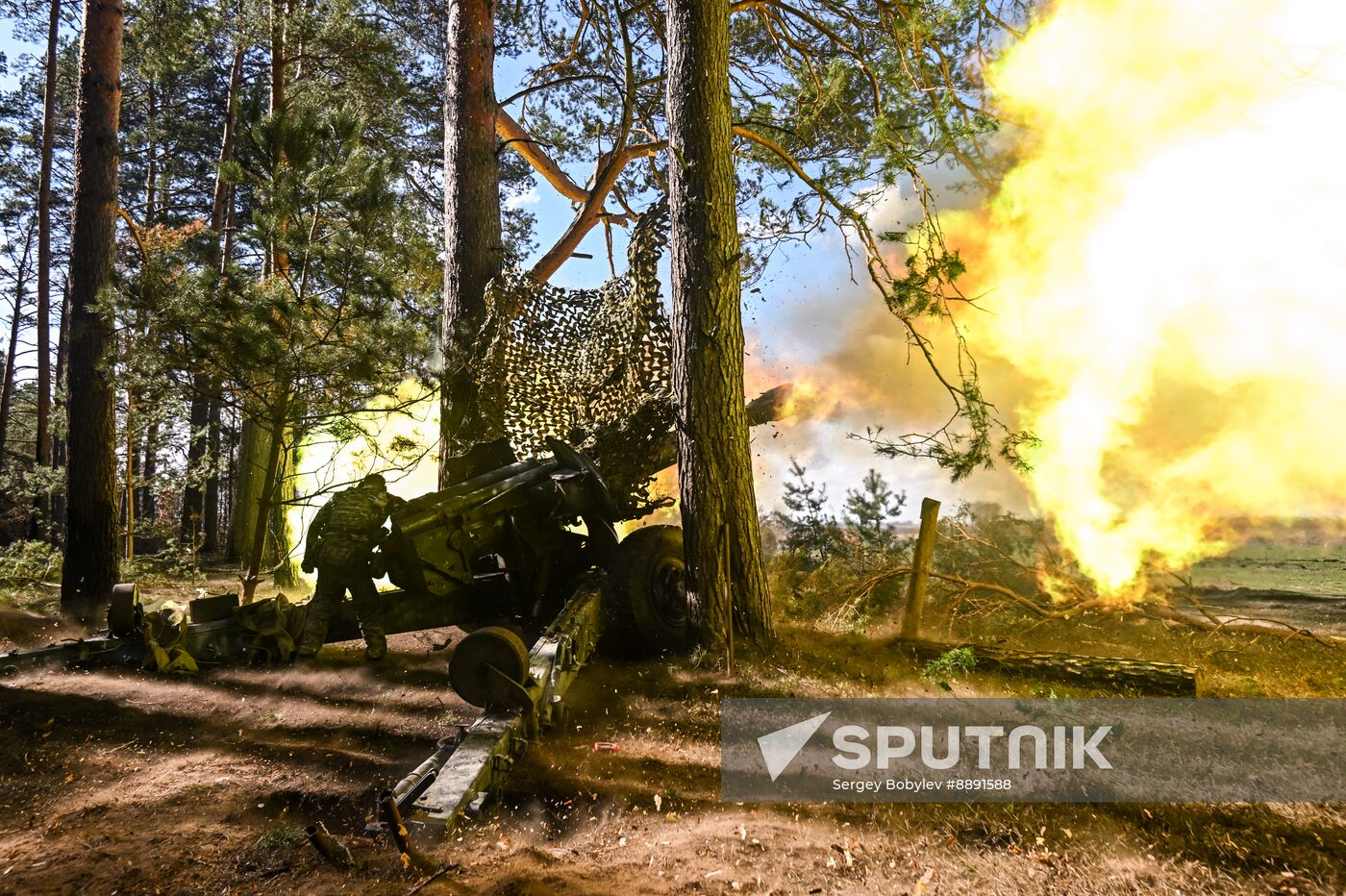 Russia Ukraine Kursk Attack Artillery Unit