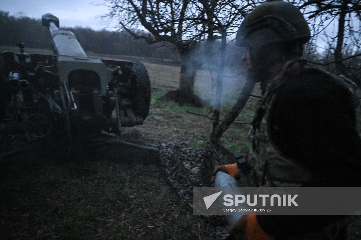 Russia Ukraine Kursk Attack Artillery Unit