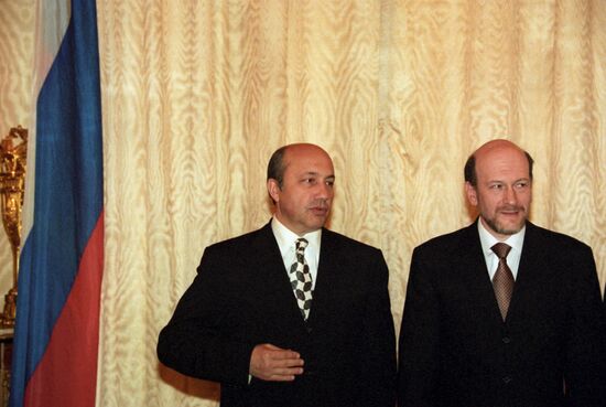 Igor Ivanov and Alexander Voloshin after meeting