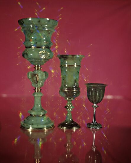 Green jade cups