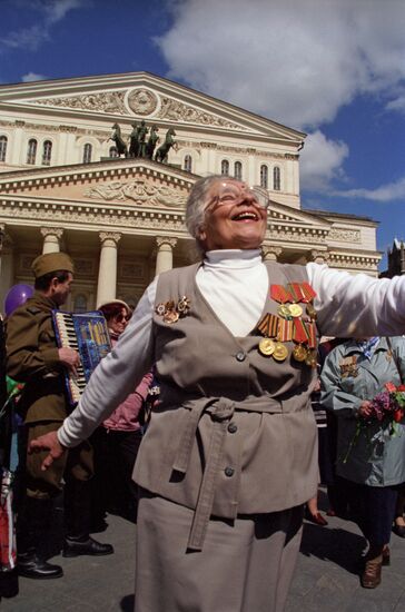 Meeting of WWII veterans at Bolshoi Theater in Moscow
