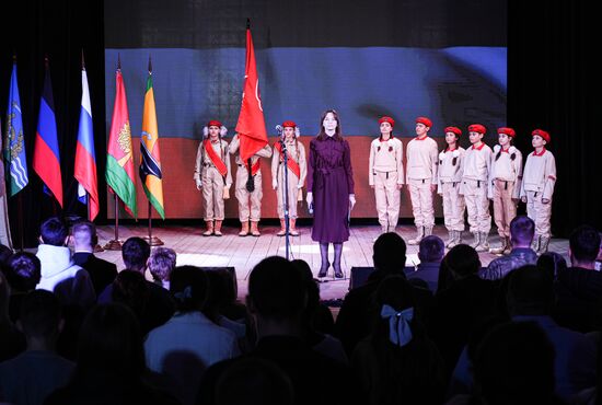 Russia DPR Young Army Members Oath Taking