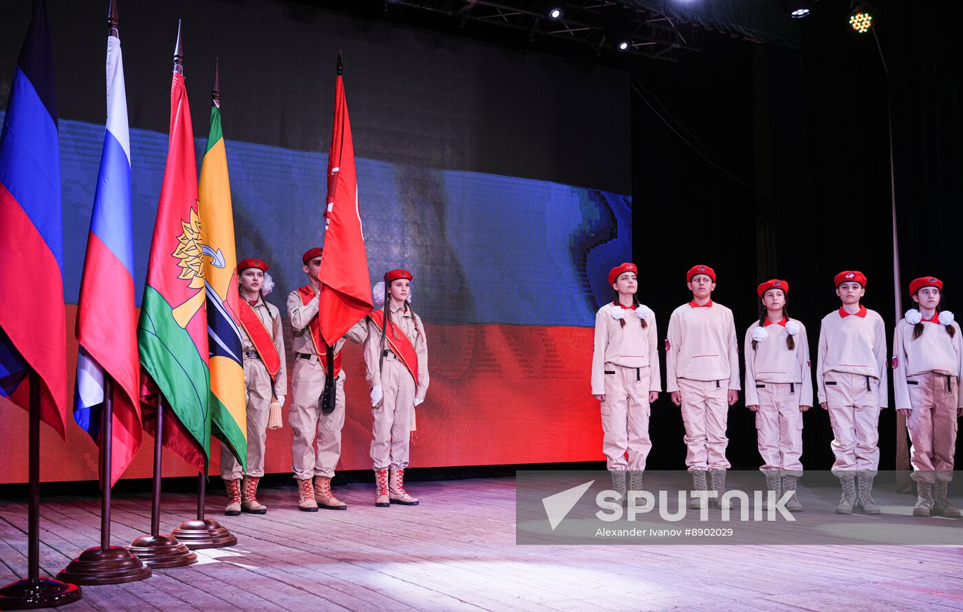 Russia DPR Young Army Members Oath Taking