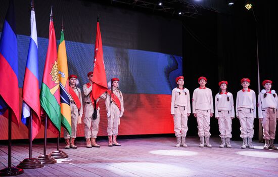 Russia DPR Young Army Members Oath Taking