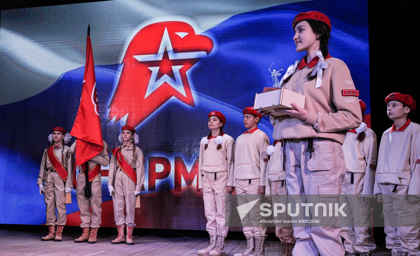 Russia DPR Young Army Members Oath Taking
