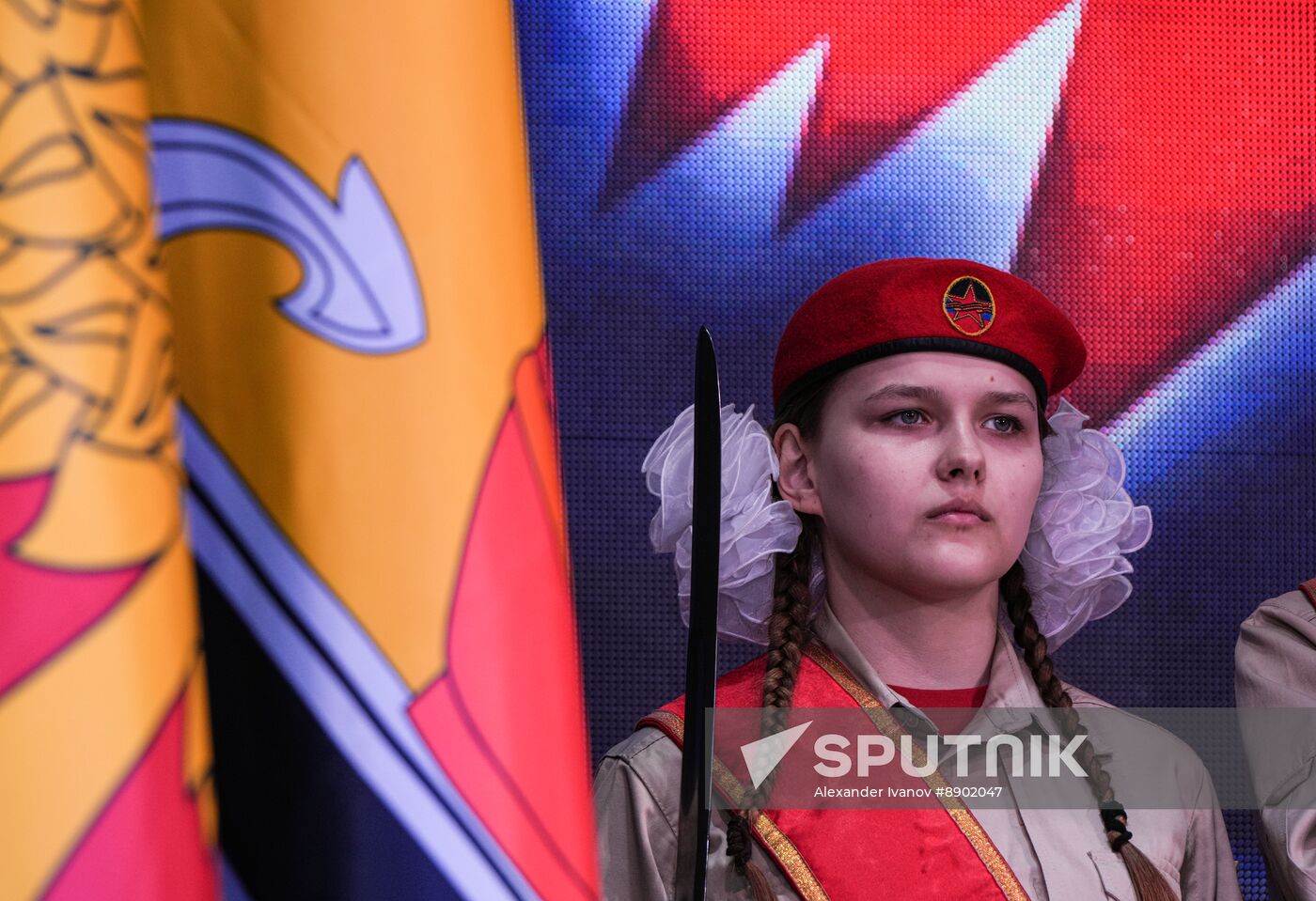 Russia DPR Young Army Members Oath Taking