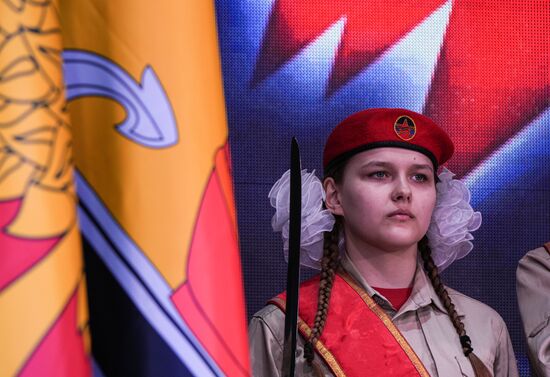 Russia DPR Young Army Members Oath Taking