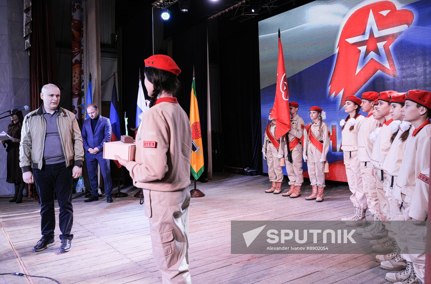 Russia DPR Young Army Members Oath Taking