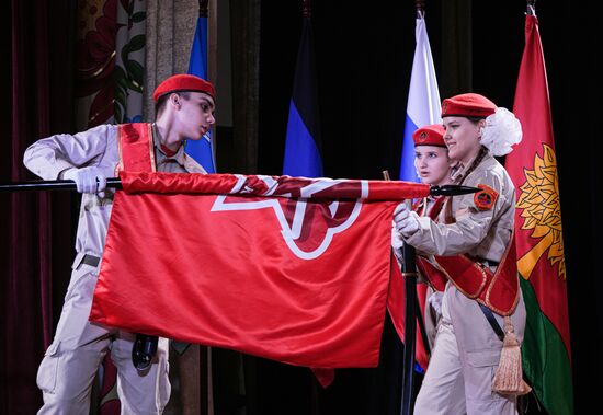 Russia DPR Young Army Members Oath Taking