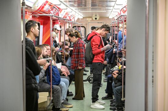 Russia Moscow Metro Themed Train