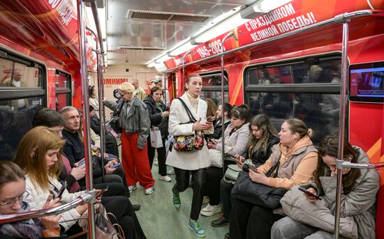 Russia Moscow Metro Themed Train