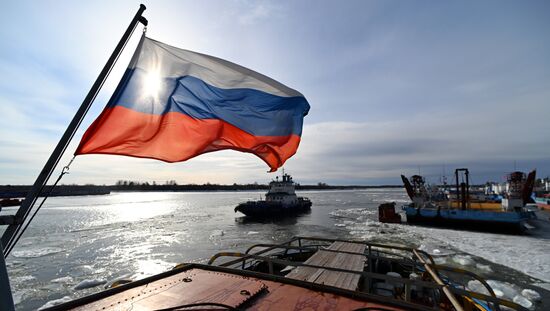 Russia Siberia River Navigation