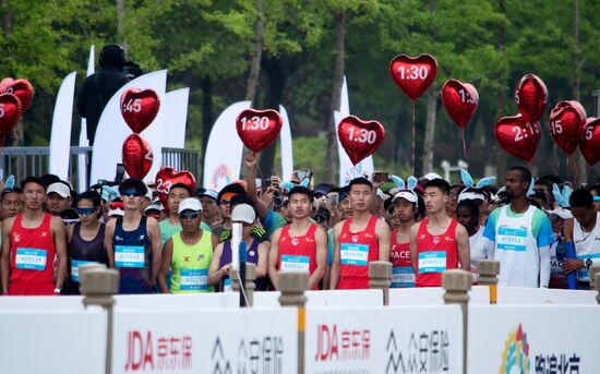 China Humanoid Robot Half Marathon