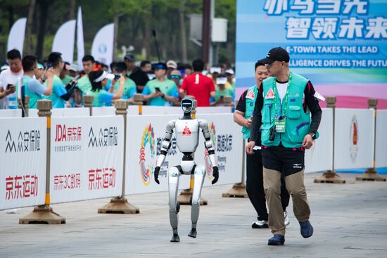 China Humanoid Robot Half Marathon