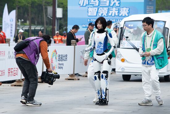 China Humanoid Robot Half Marathon