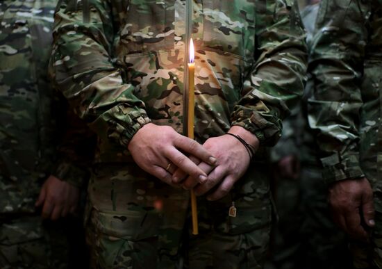 Russia Ukraine Military Operation Easter Service