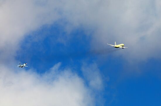 Russia New SSJ Passenger Jet Tests